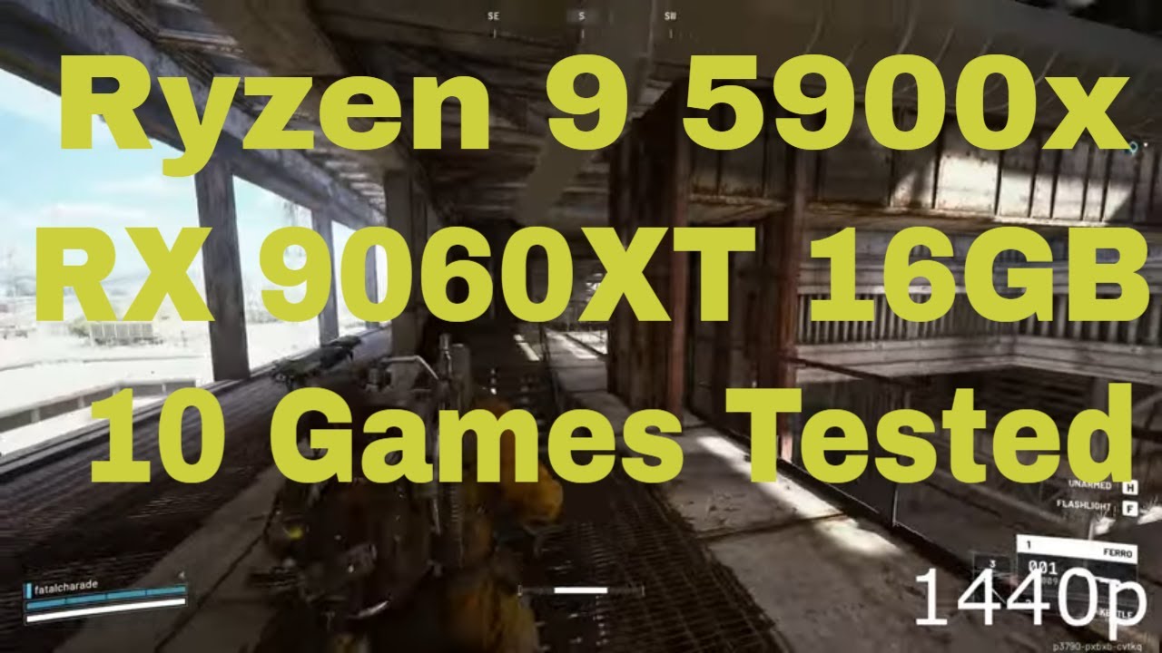 Ryzen 9 5900X RX 9060XT 16gb 10 Games Tested in 1080p and 1440p