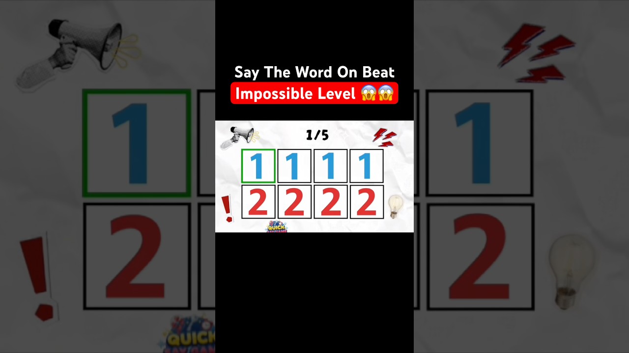 Say The Word On Beat Challenge (Improved Level)