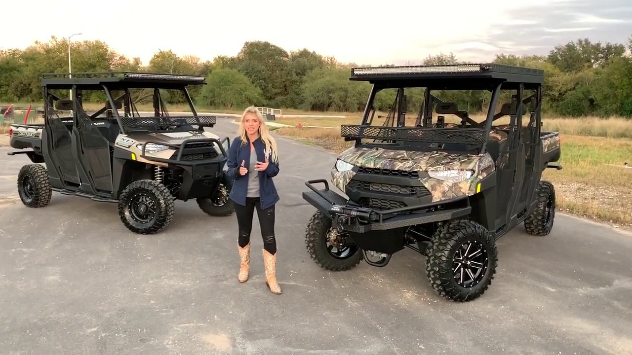 A Pair or 2020 Polaris Ranger 1000's Outfitted and Built by Texas Outdoors.