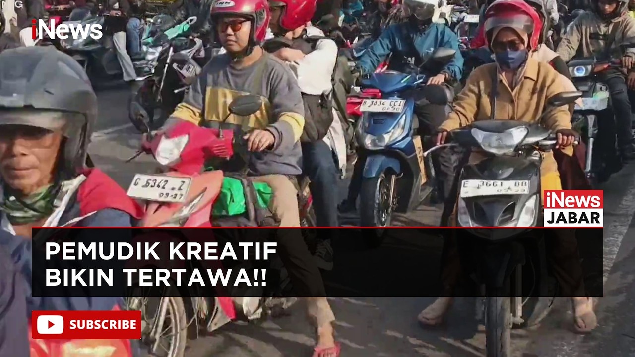 Tulisan Nyeleneh Pemudik Hingga Aneka Barang Bawaan Warnai Pemudik Motor