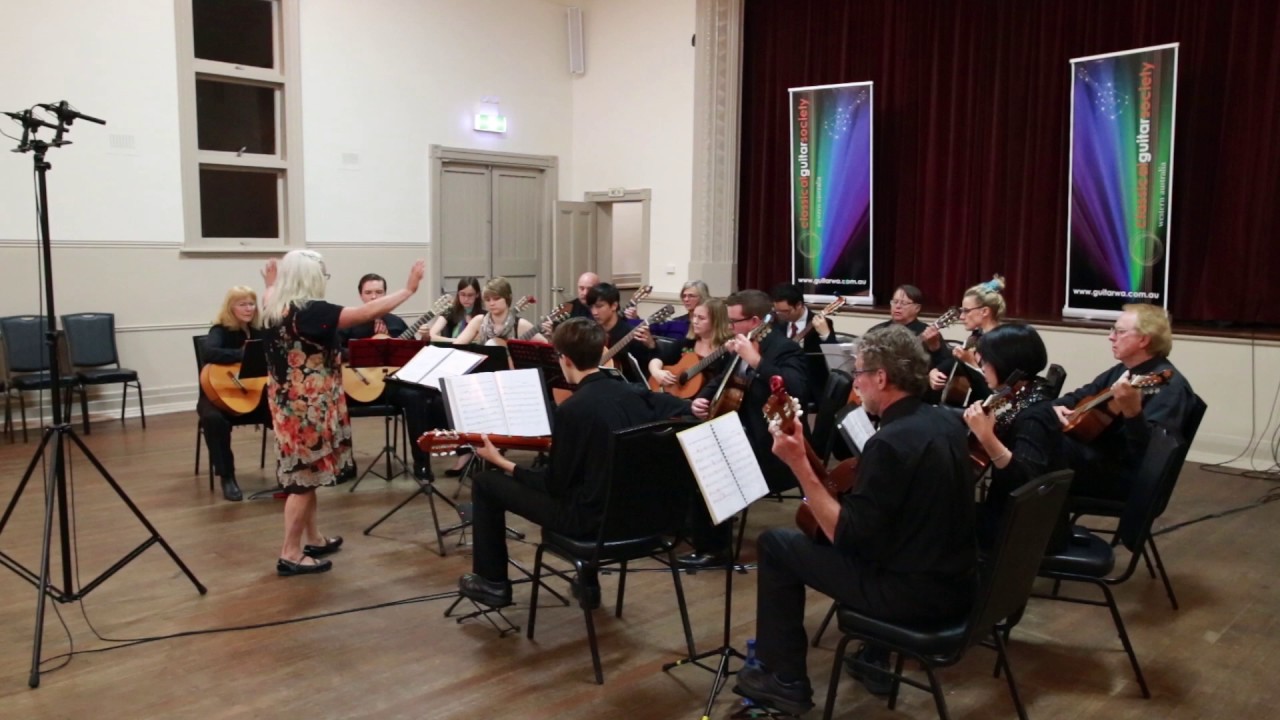 WA Classical Guitar Society Orchestra plays Queen Elizabeth's Galliard and Goodnight Mr Dowland