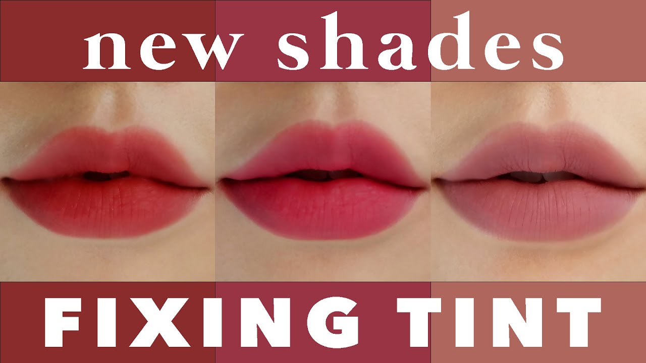NEW SHADES 🤎Etude House FIXING TINT All Shade Swatches & Comparisons | 신상컬러! 에뛰드 픽싱틴트 전색상 발색 & 비교