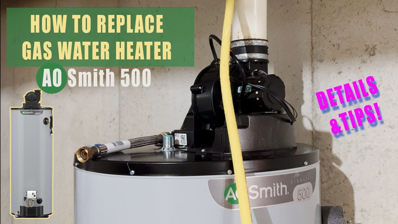 How to install a gas water heater - AO Smith 500 power vented water heater from Lowes