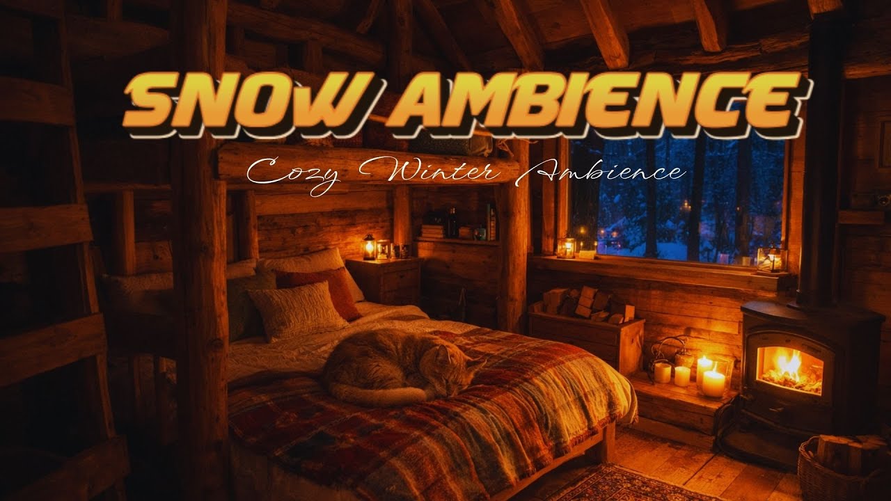 I’ve Never Slept This Peacefully ❄️Cat Dreaming by the Fireplace | Cozy Winter Cabin
