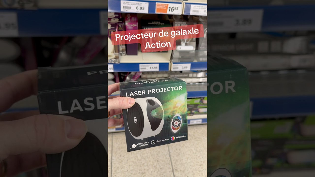 Projecteur laser de galaxie chez Action #projecteuretoile #projecteurgalaxie #magasinaction #action