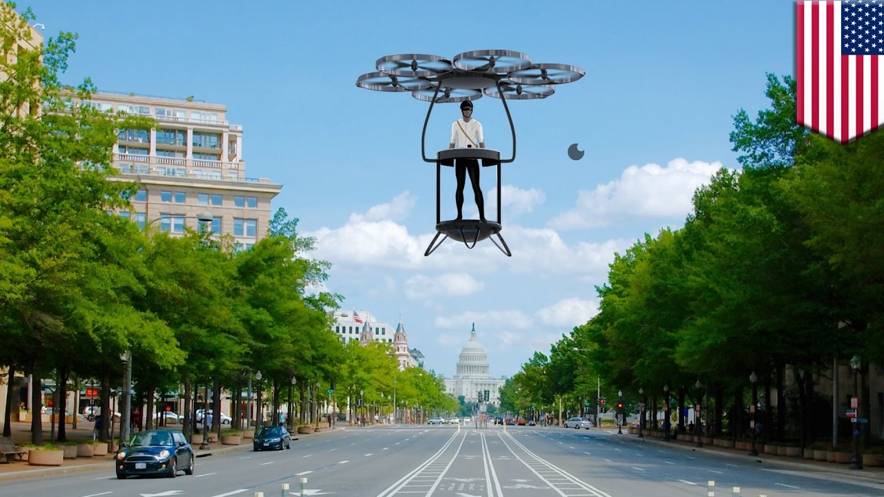 VTOL Aircraft for one: soar over traffic in a Solexa personal flying vehicle - TomoNews