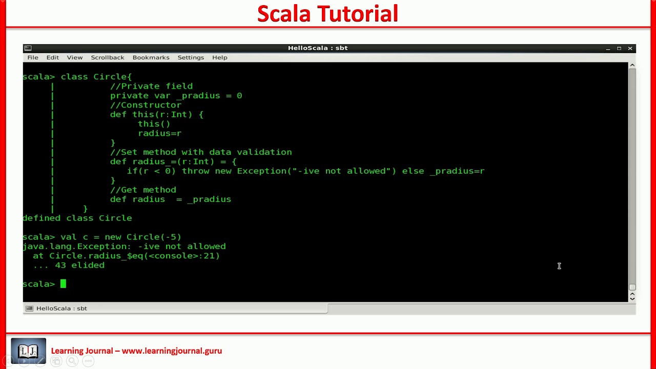Scala Tutorial - Object Oriented Introduction