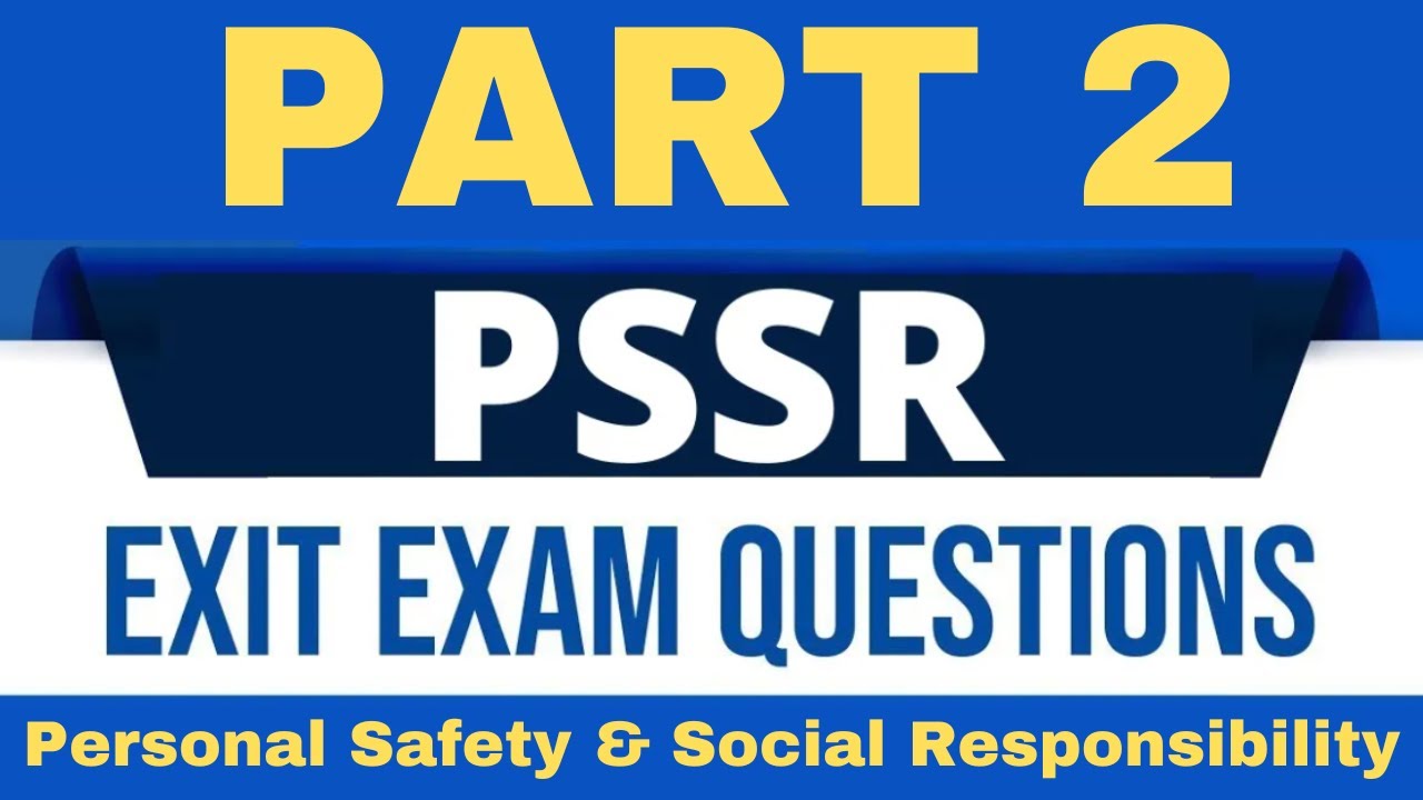 PSSR Exit Exam Questions with Explanation | Part 2 | H. V. Rajesh