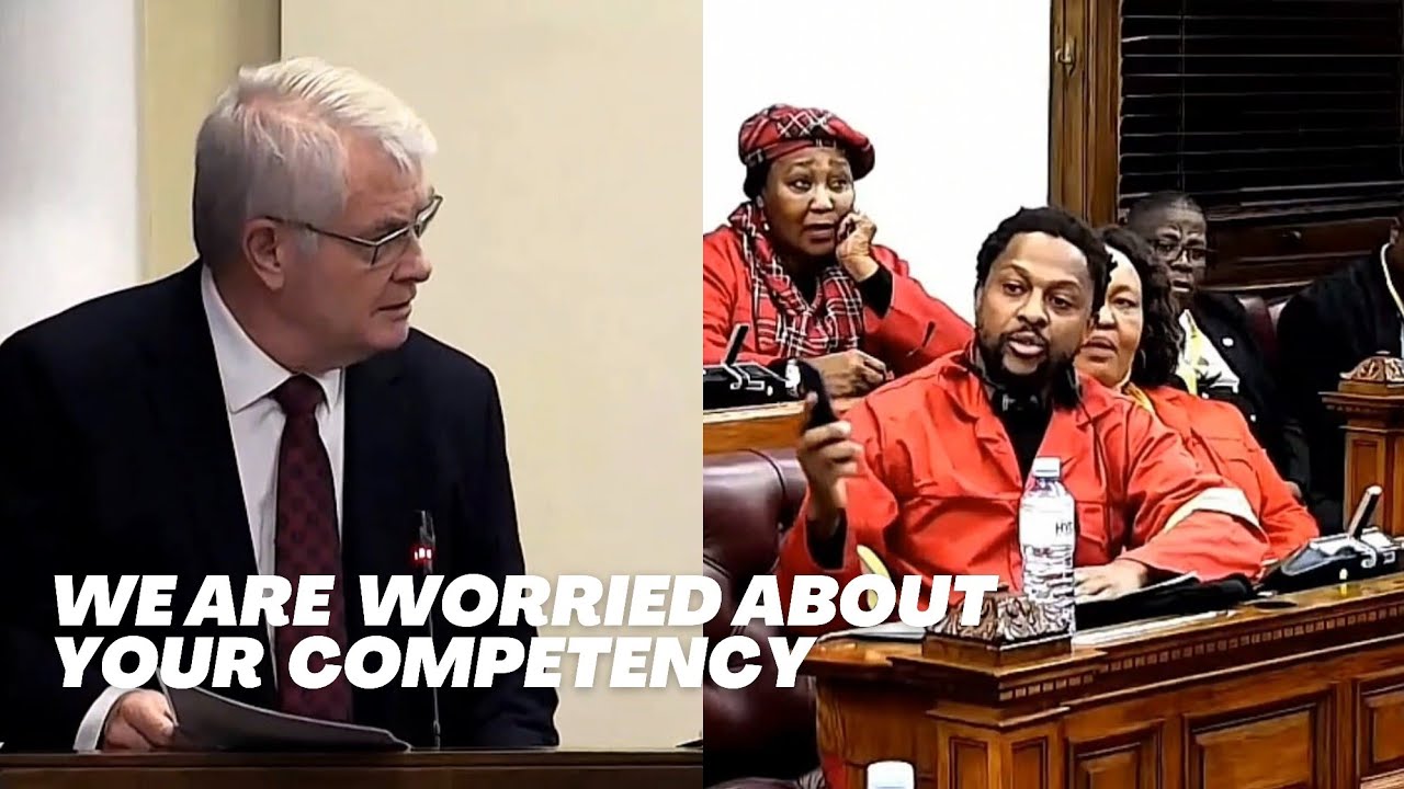 Mbuyiseni Ndlozi on a point of order against correctional services Minister Piet Groenewald