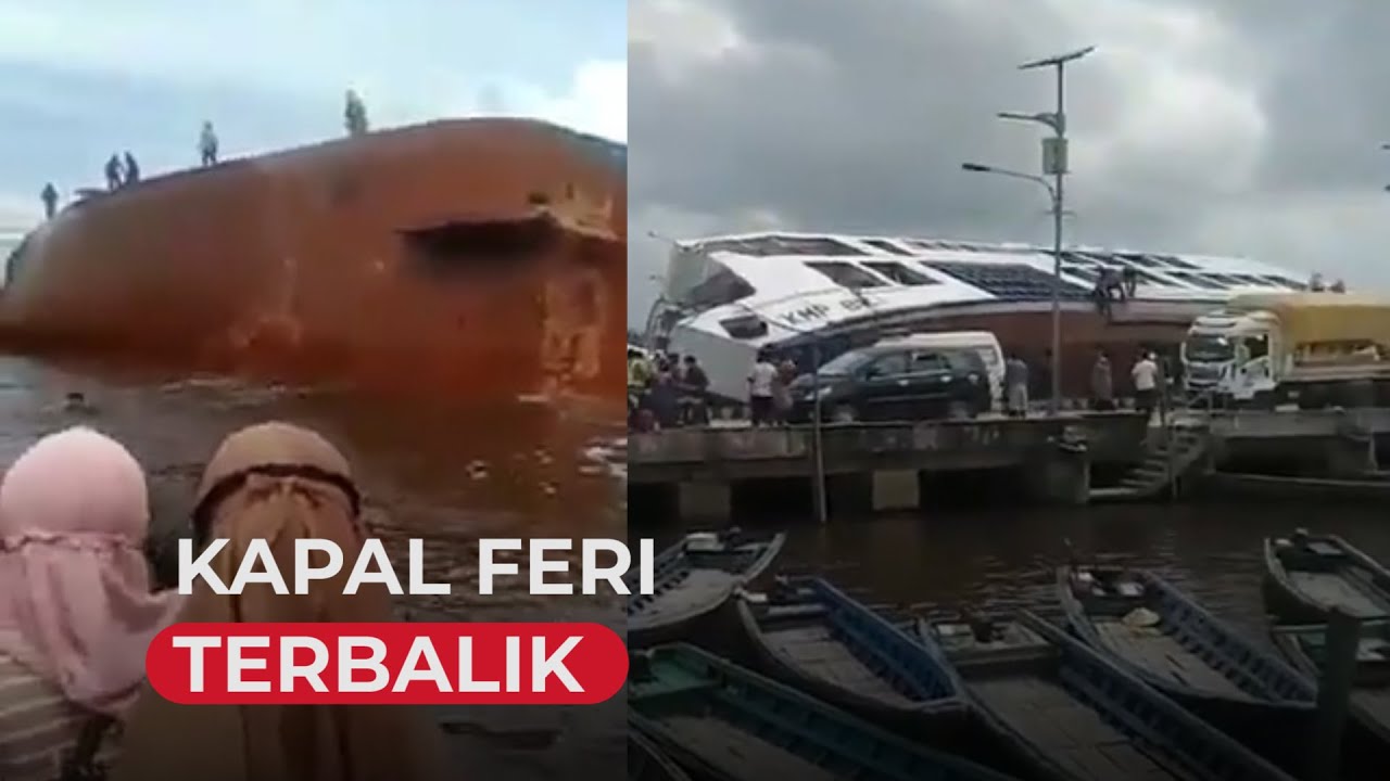 Detik detik Kapal Feri di Dermaga Perigi Piai Terbalik