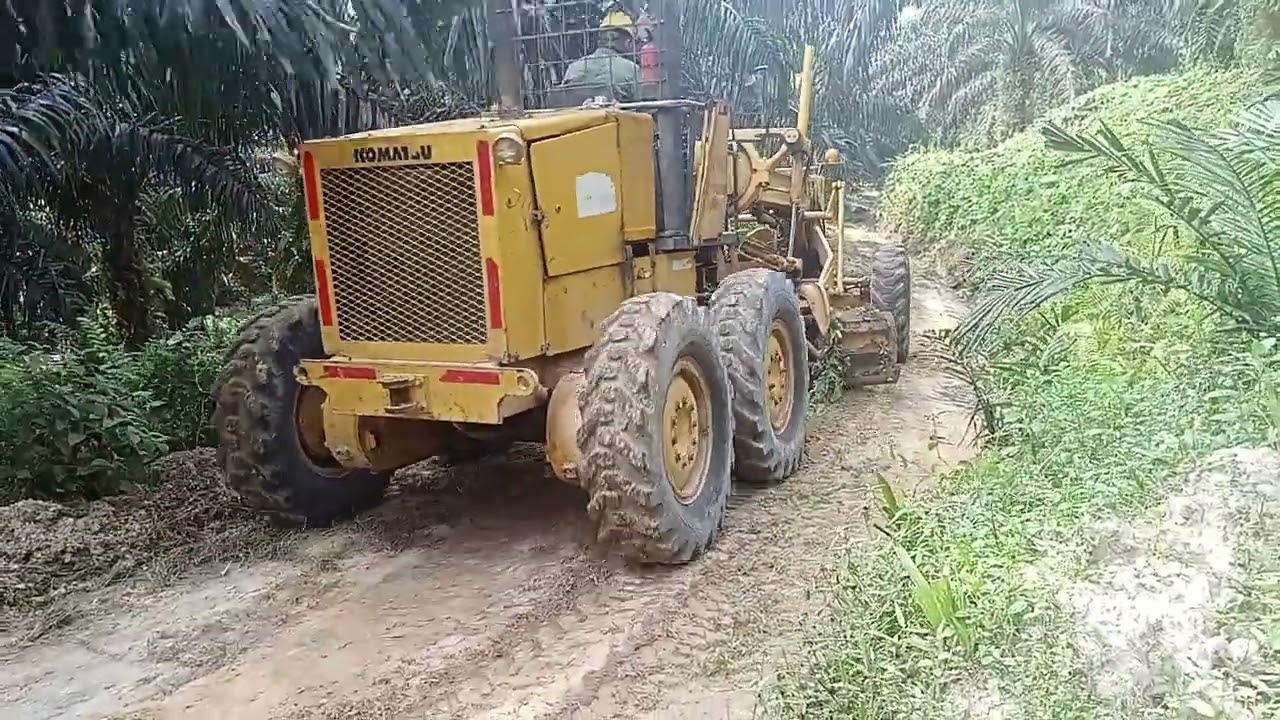SKILL OPERATOR ALAT BERAT GLEDER ITU GREDING JALAN YANG BERLUBANG DAN BERUMPUT 