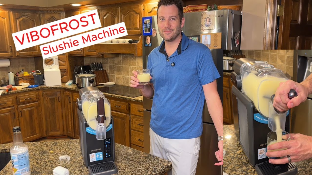 VIBOFROST 9-in-1 Slushie Machine with EvenChill 88oz #SlushieMachine#FrozenDrinks#PartyAppliance