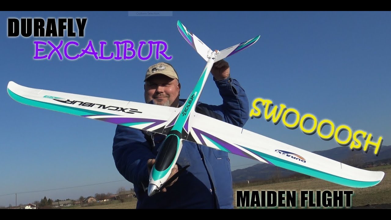 Durafly Excalibur V2 High Performance 1600mm V-Tail Electric Hotliner/Slope Soarer PNF Maiden flight