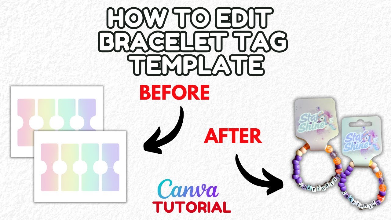How to Edit Custom Bracelet Tags Canva Template | DIY Jewelry Packaging