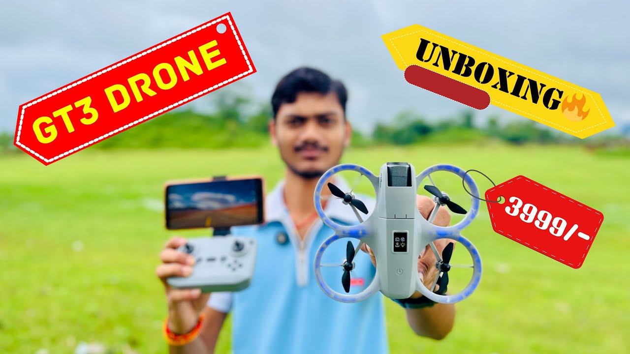 GT3 Drone Unboxing & First Look Under ₹4000! Flight Test | Budget Drone में क्या-क्या मिलेगा?