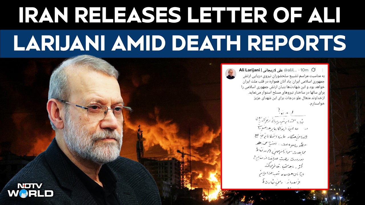 Ali Larijani News | Iran Releases Hand-Written Letter Of Ali Larijani Amid Death Reports