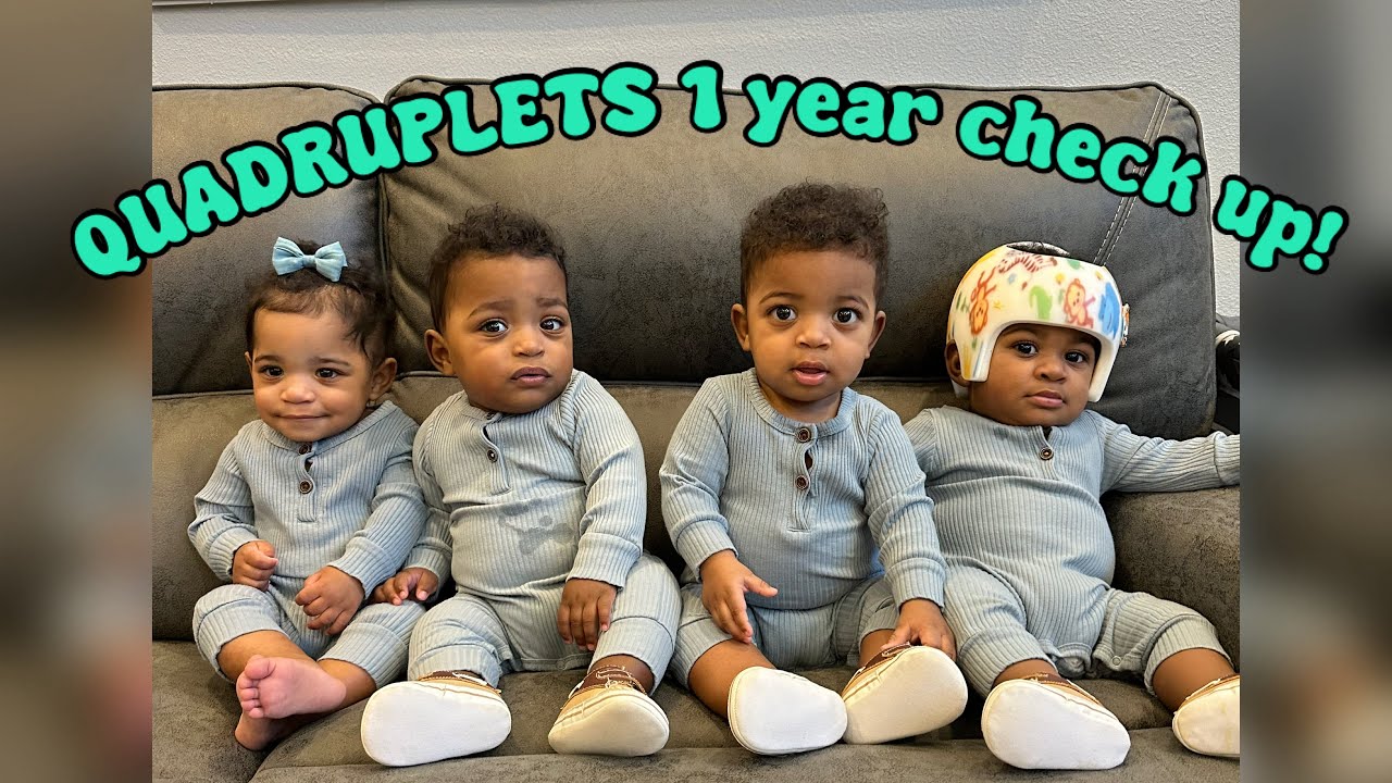 Taking our Quadruplets for their 1 year check up & shots!