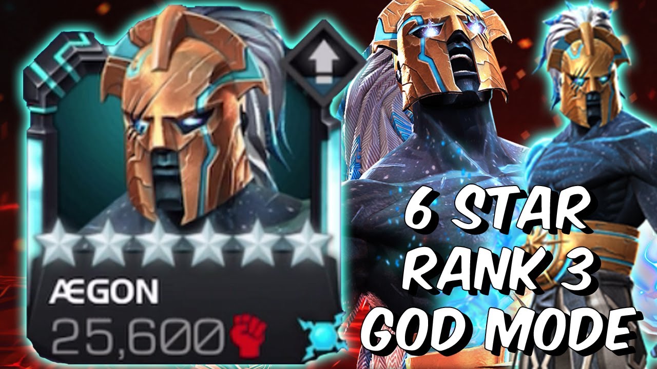 6 Star Aegon Rank 3 God Mode - MAXIMUM BEYOND GOD TIER POWER!!! - Marvel Contest of Champions