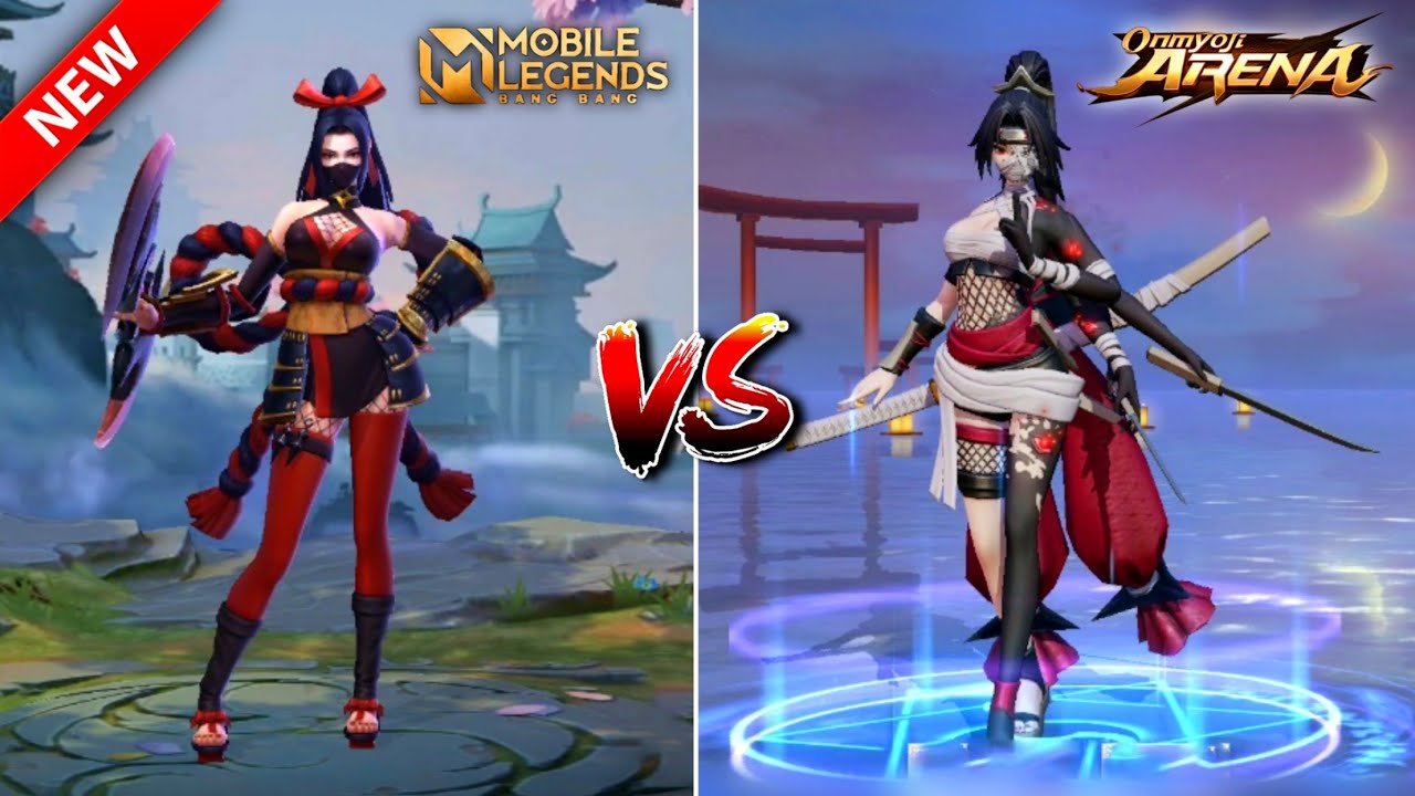 MOBILE LEGENDS: BANG BANG VS ONMYOJI ARENA | HEROES COMPARISON SIDE BY SIDE 2021