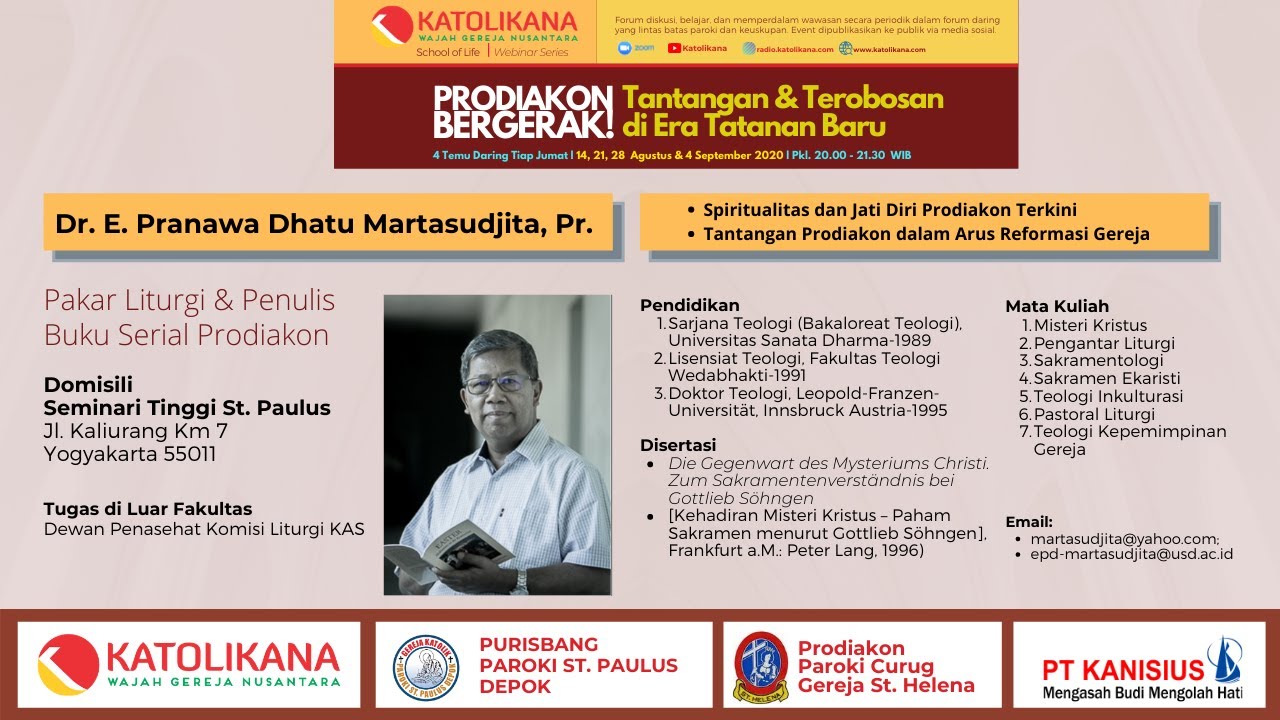 #ProdiakonBergerak #1 Romo E. Martasudjita Pr.:  Tantangan Prodiakon dalam Arus Reformasi Gereja