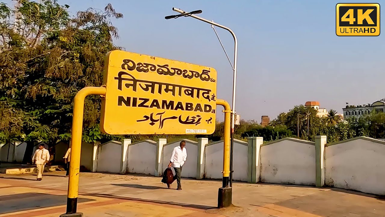 NZB, Nizamabad Railway Station From Train, Video in  4K Ultra HD