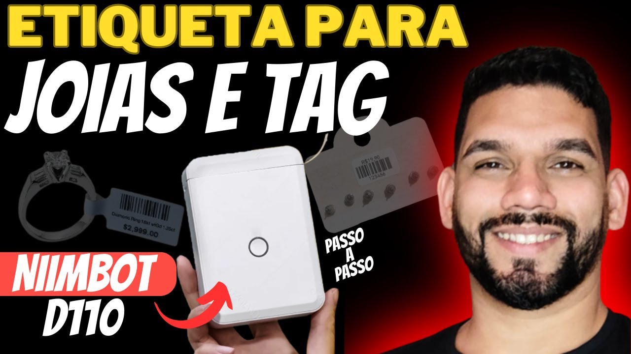 NIIMBOT D110 IMPRIMINDO ETIQUETA PARA JOIAS E TAG / ETIQUETAS PARA CABOS / ETIQUETA CODIGO DE BARRAS