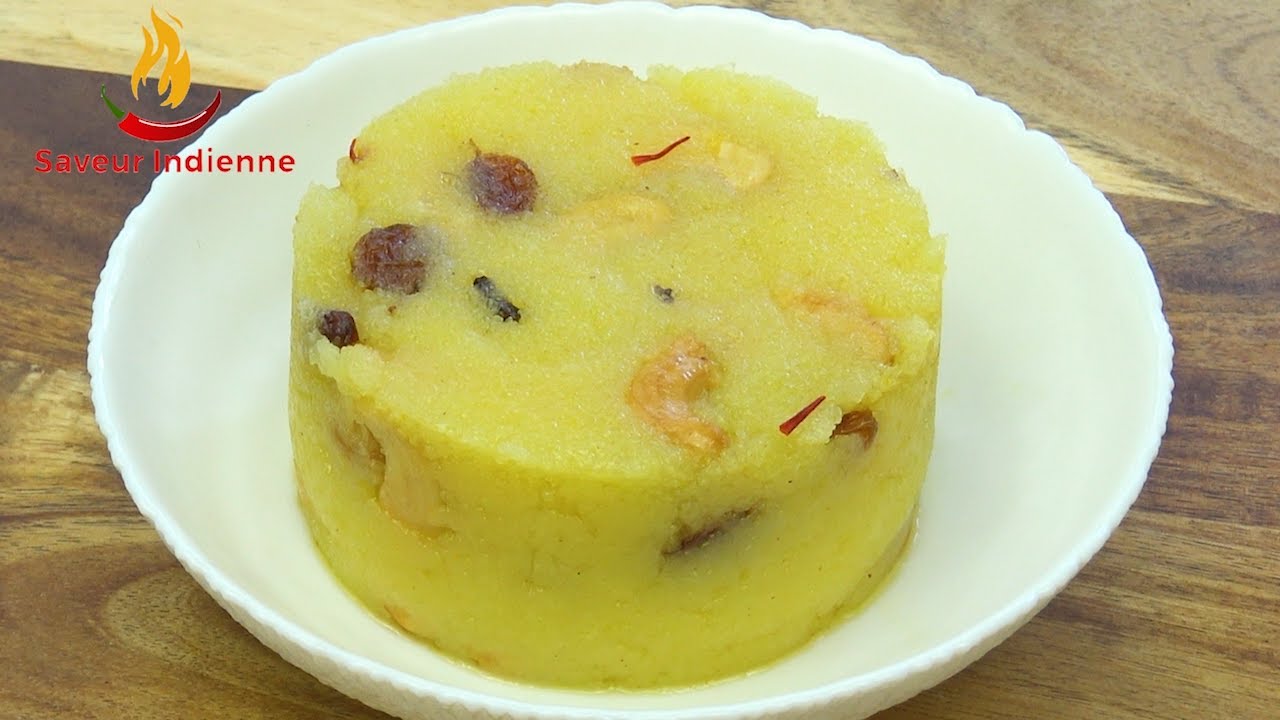 Désert indien  de semoule  de blé  ( KESARI) traditionnelle
