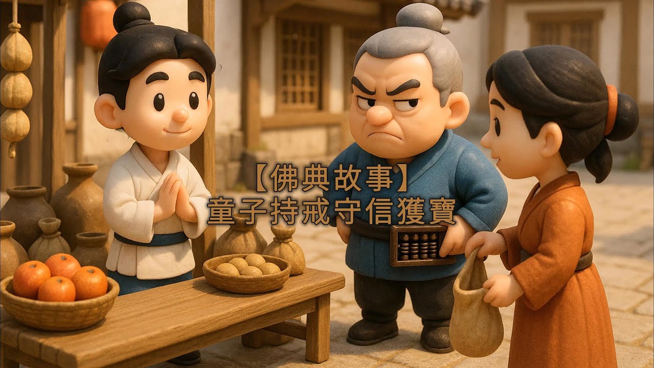 佛典故事&mdash;&mdash;童子持戒守信獲寶