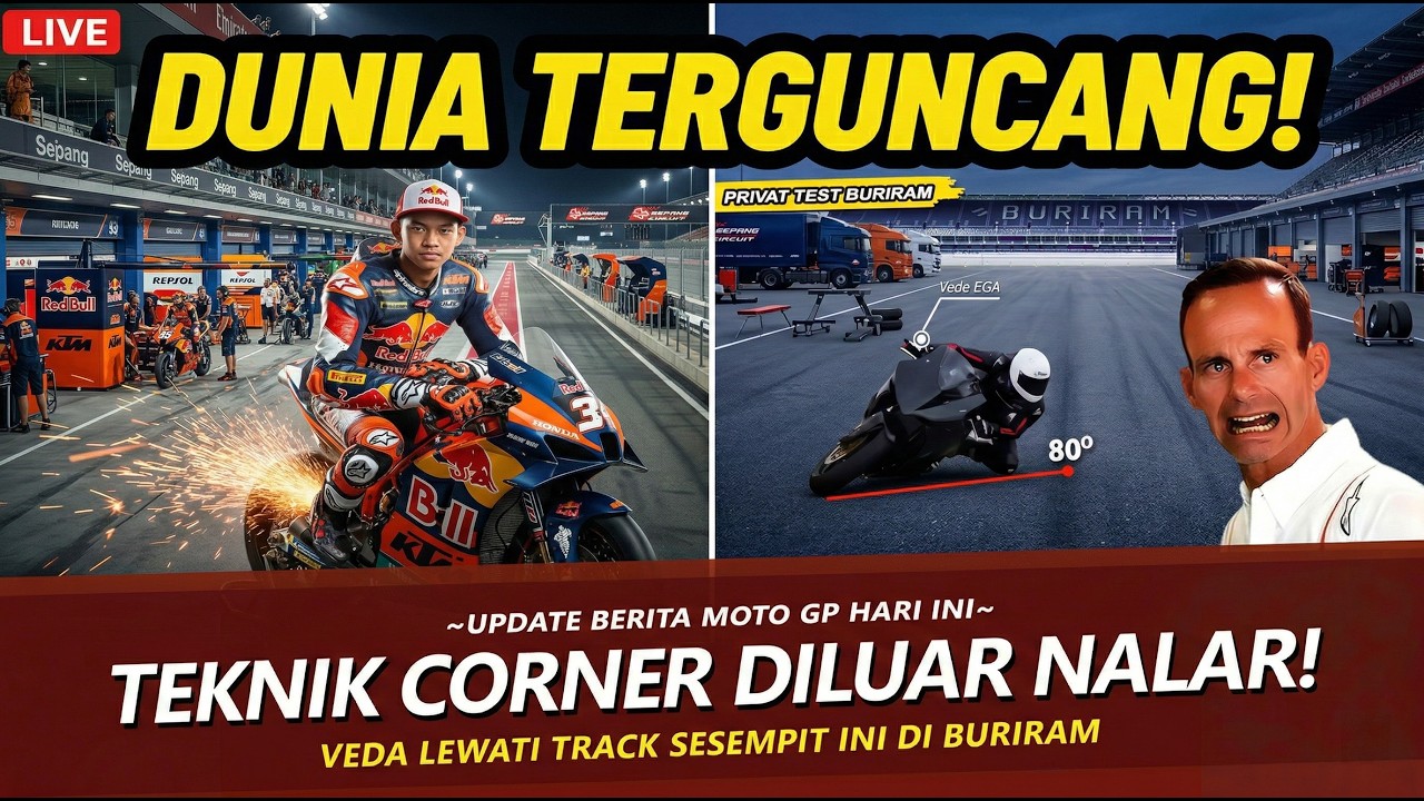 BOS HRC HISTERIS !! VEDA EGA PAMER SKILL LANGKA DI TES TERTUTUP BURIRAM JELANG MOTO3 THAILAND 2026