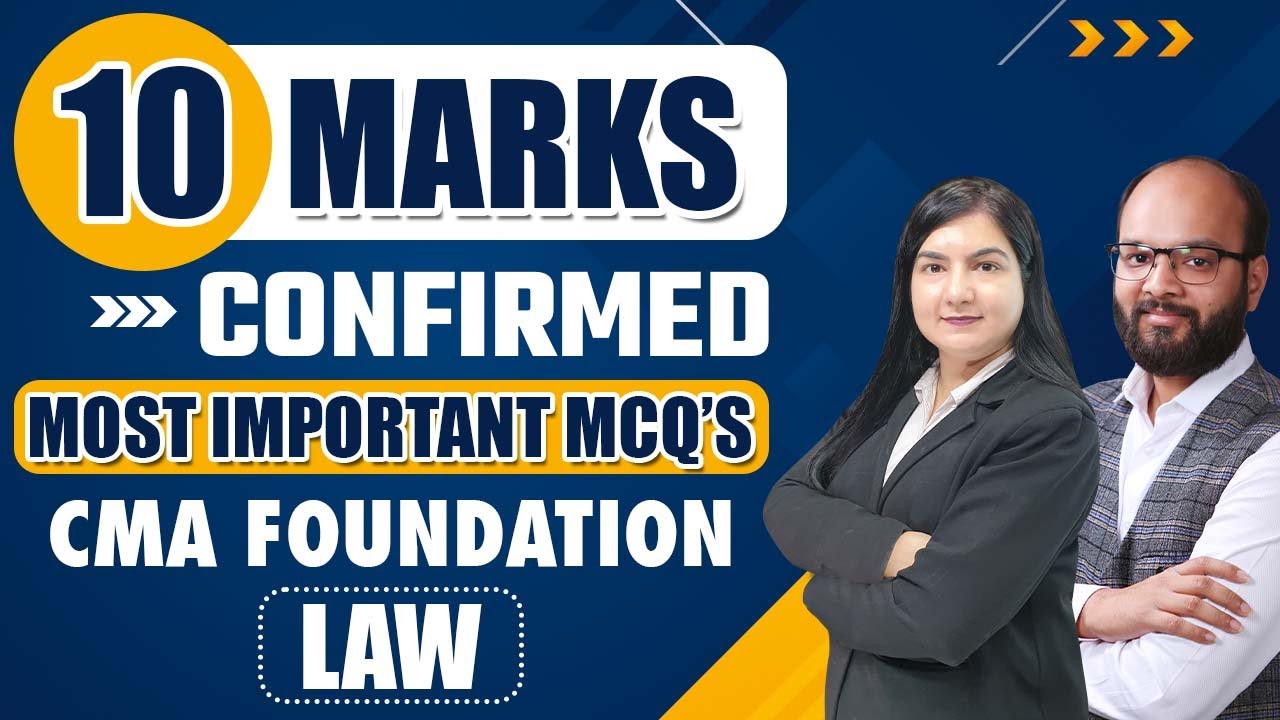 Most Important MCQs Introduction Chapter 1 | CMA Foundation Law & Communication | ICMAI Exams