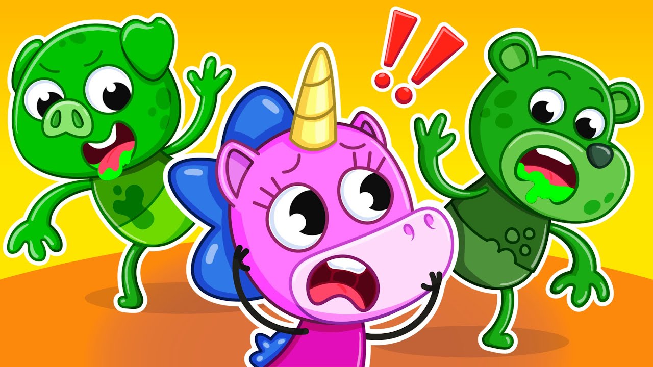 Zombie, Don’t Bite! | Zombie Apocalypse + More Halloween Cartoons 🎃🧟 | Teeny Mimi🦄
