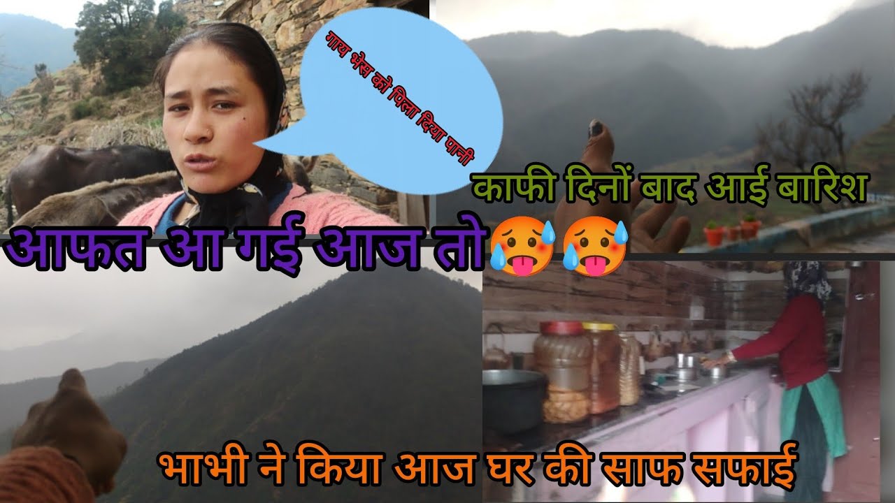 आज आई बारिश और 3 बार जाना पड़ा घोंसाला मुझे 🥵आफत आ गई भाभी ने किया घर कि सफाई 🙏🙏🙏#gayatri #funny 