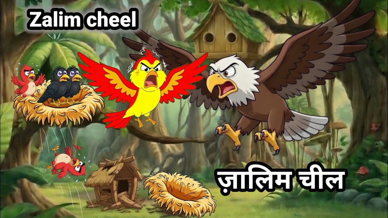 Zalim cheel | तानाशाह चील |  Bebas maa ki kahani \chidiya aur kali kawi ki Kahani/Chidiya