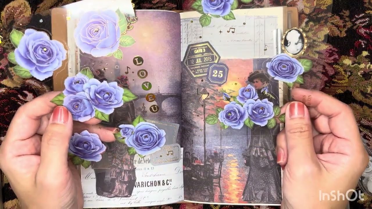 【コラージュ】穏やかなコラージュの時間 #asmr #scrapbooking #relaxing #collage 
