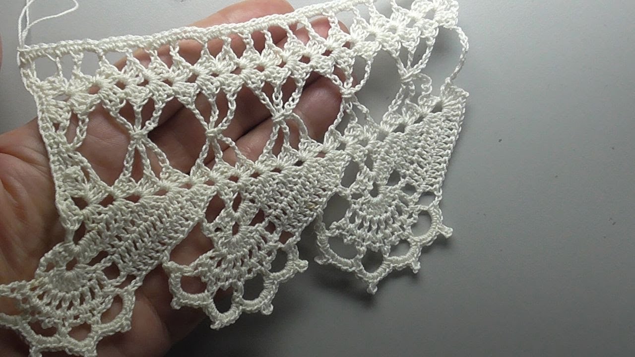 Crochet border Free pattern  Simple and Beautiful Красивая кайма крючком