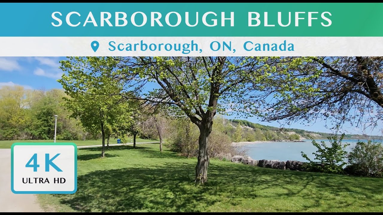 4K Walk on Scarborough Bluffs Trail | Walk Around the Marina, Bluffer's Park and Bluffer's Beach