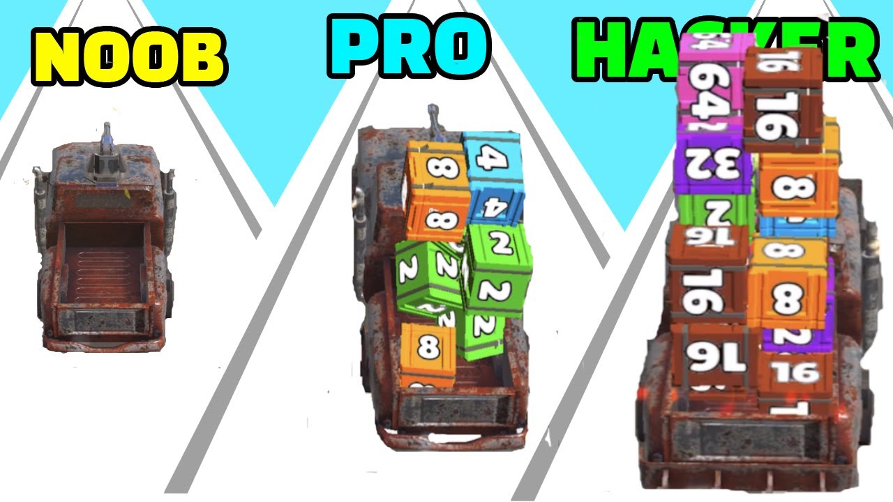 NOOB vs PRO vs HACKER in CAR RUSH 2048