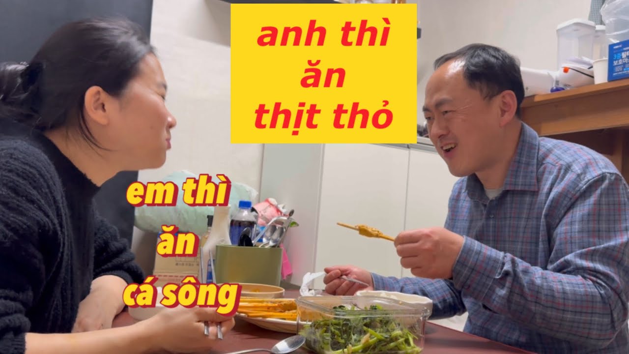 Cơm chiều đạm bạc của vợ chồng Hàn Việt