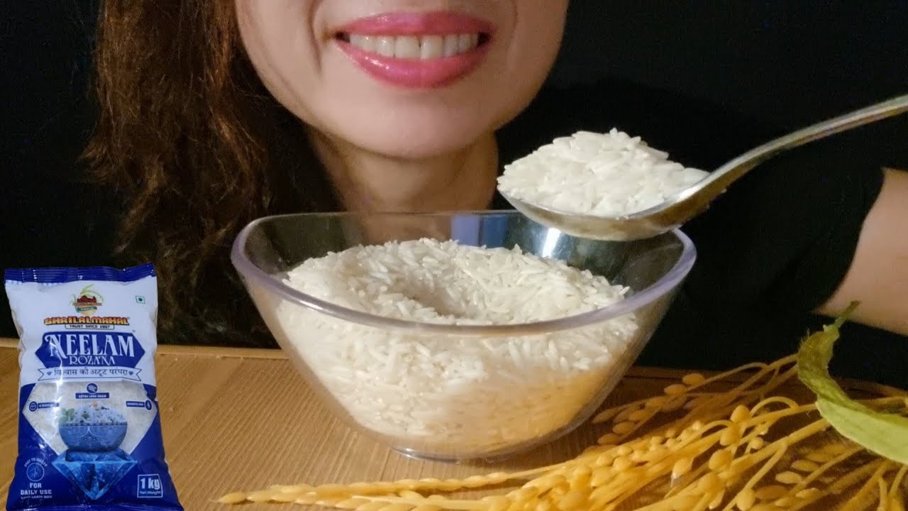 |48|raw rice eating.Beras NEELAM Basmati