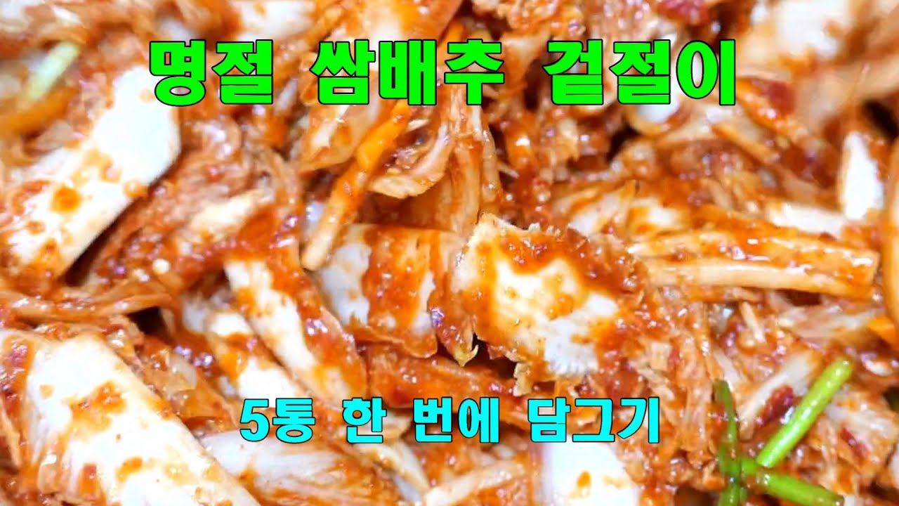 쌈배추 김치 겉절이 황금양념 레시피｜명절김치 쉽게 만들기  #김치양념 #집김치레시피 #겉절이황금비율