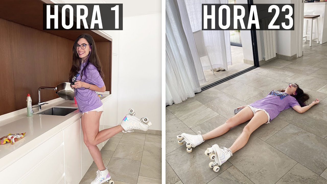 PASÉ 24 HORAS EN PATINES... FUE UNA MALA IDEA | Lyna Vlogs