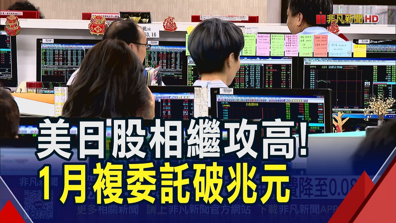 美日股相繼攻高！春節台股休市搶賺海外紅包 券商複委託戰白熱化1月金額衝破兆元｜非凡財經新聞｜20260210