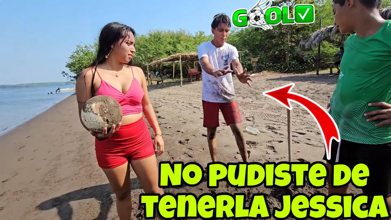 Un Partido En la playa Jessica la hicieron cruzada de un golazo ⚽️