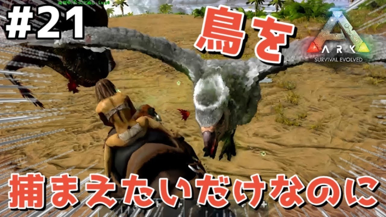 【 Ark 】第21話 「鳥を捕まえたいだけなのに」　アルゲンを捕まえようとしたら、邪魔されて…そしてサソリとワニを捕まえた！　ここでよかこは生き残れるか？よかこのゲーム実況