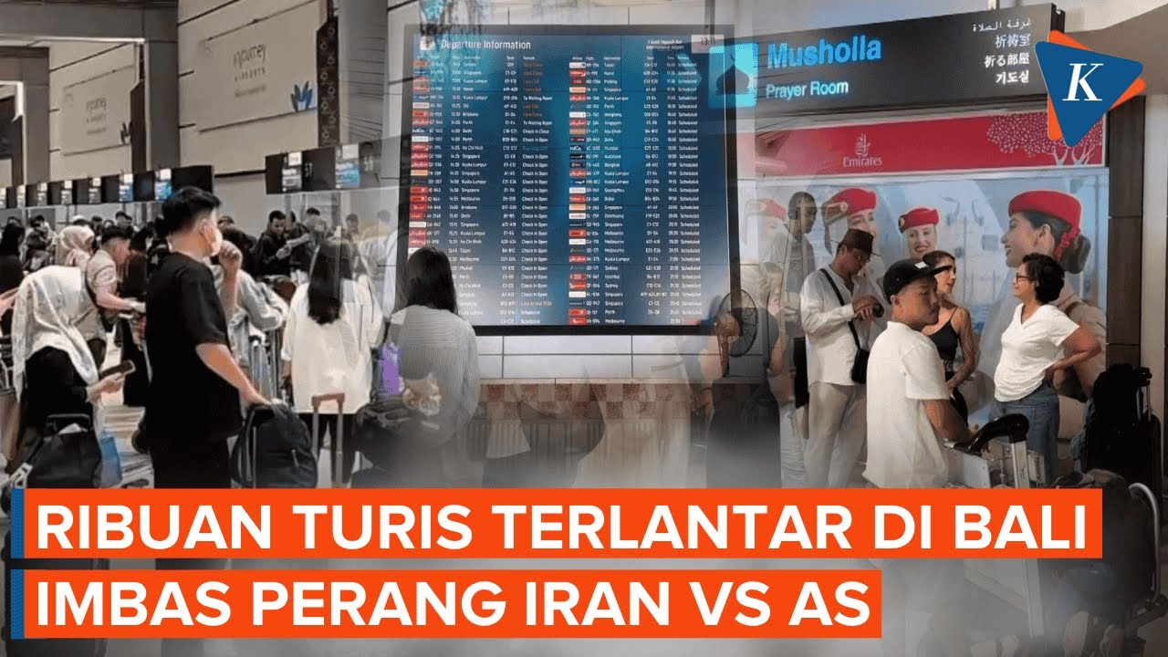 Perang Iran Vs AS, 1.600 Turis Tujuan Timteng Terlantar di Bandara Bali