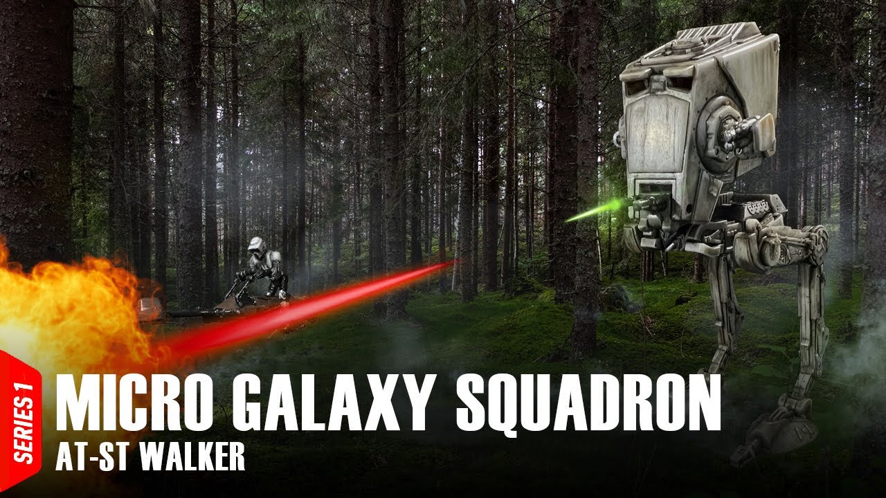 Star Wars Micro Galaxy Squadron | AT-ST Walker Unboxing and Custom Paint Job