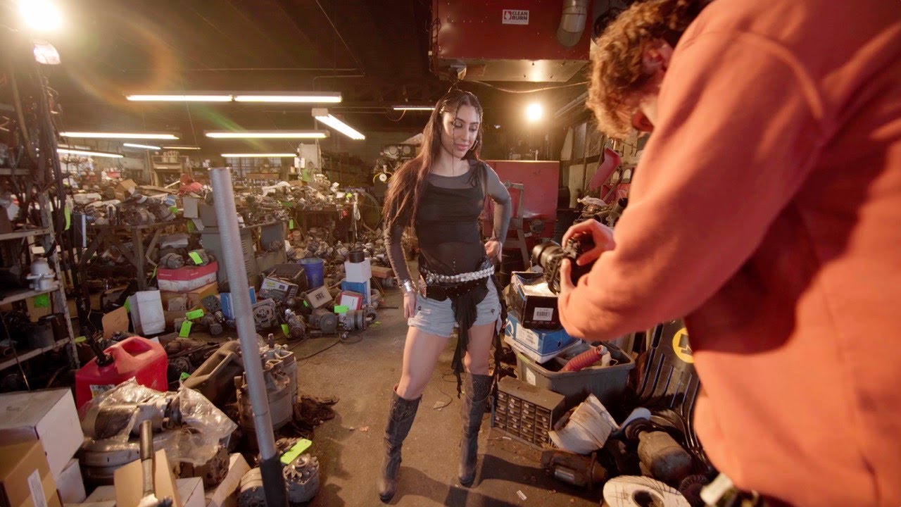 Photoshoot at a Mechanic Shop - BTS