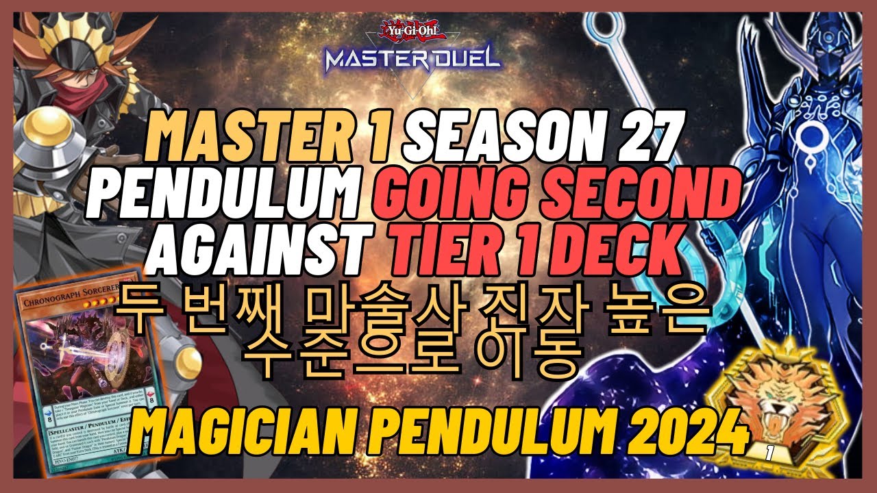 MASTER 1! 03/15/2024 - Going second vs TIER1-Magician Pendulum- Yu-Gi-Oh! Master Duel- 2024 [Ranked]