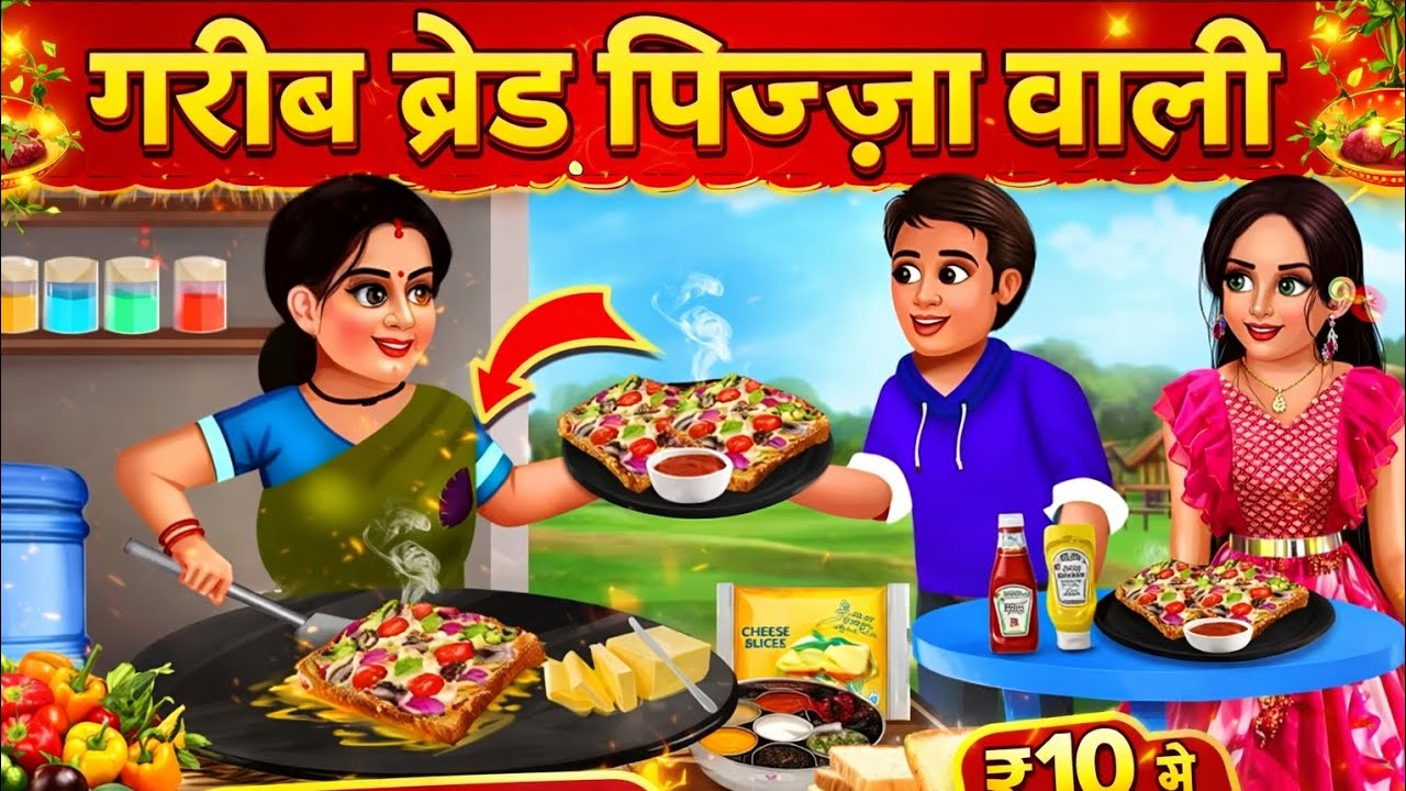 गरीब ब्रेड पिज्जा वली न्यू हिन्दी STORY|GARIB PIZZA WALI NEW HINDI MORAL STORY.