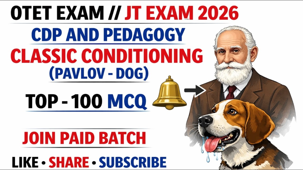 PAVLOV'S CLASSIC CONDITIONING TOP 100 MCQ